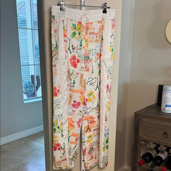 KARL LAGERFELD PARIS Colorful Printed Pants - Picture 2 of 15